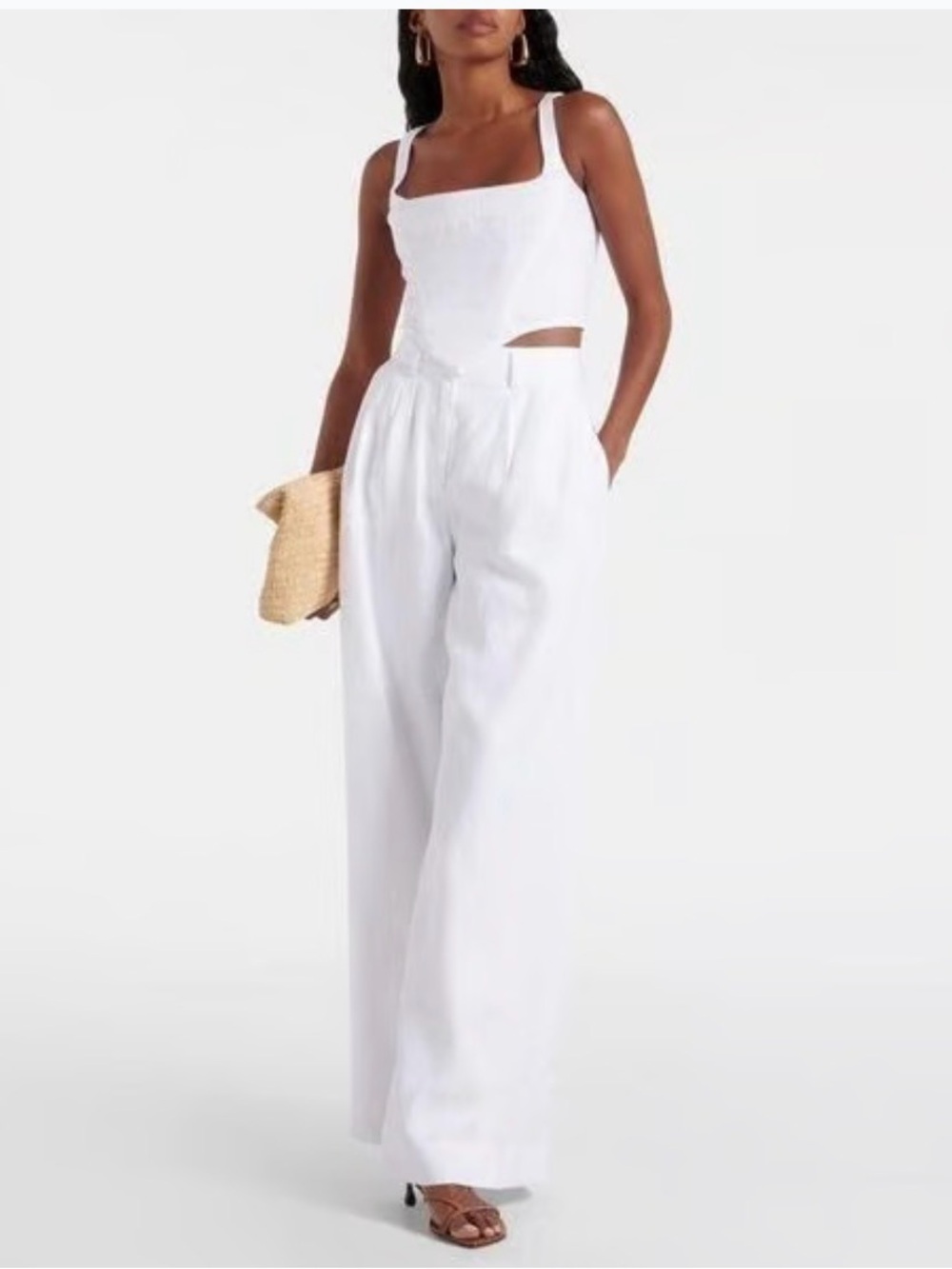 Staud Luisa Wide-Leg High-WaistPants